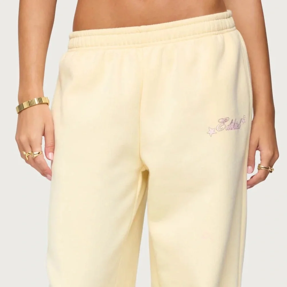 Edikted Butter Yellow Sweatpants - Picture 3 of 6